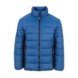 Canada Weather Gear Men's Mix Media Puffer ~ Blue & Black